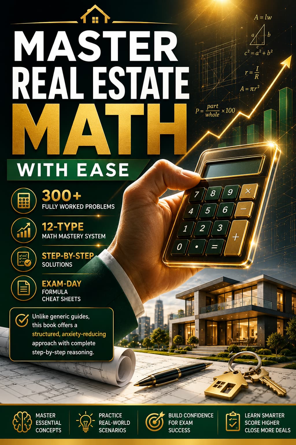 Cover of Real Estate Math Made Simple: 300+ Practice Problems with Step-by-Step Solutions