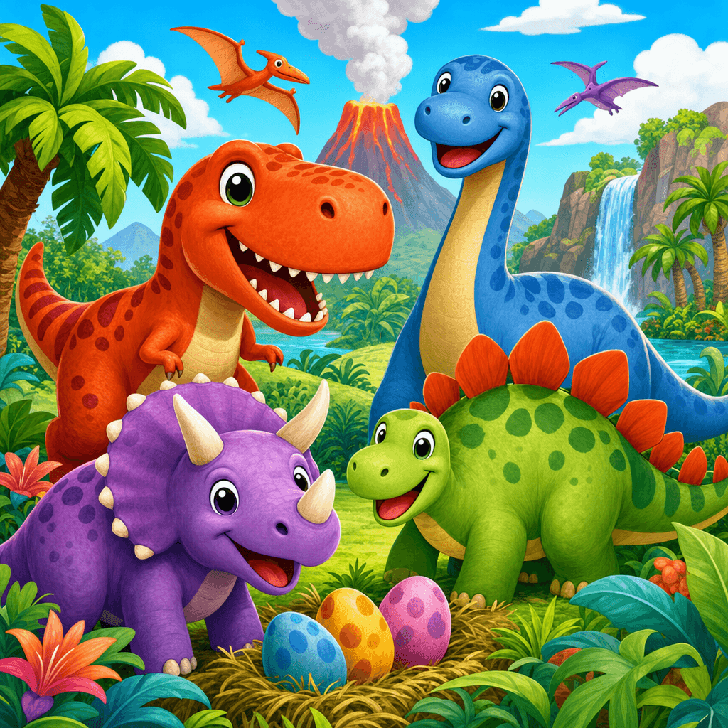 Cover of Cute Dinosaurs Coloring Book for Toddlers Ages 1-3