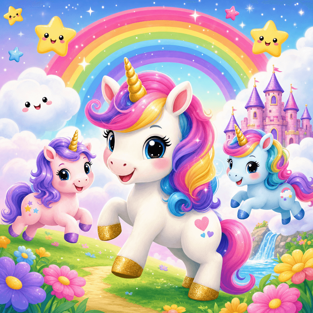 Cover of Unicorns and Rainbows Coloring Book for Toddlers Ages 1-3