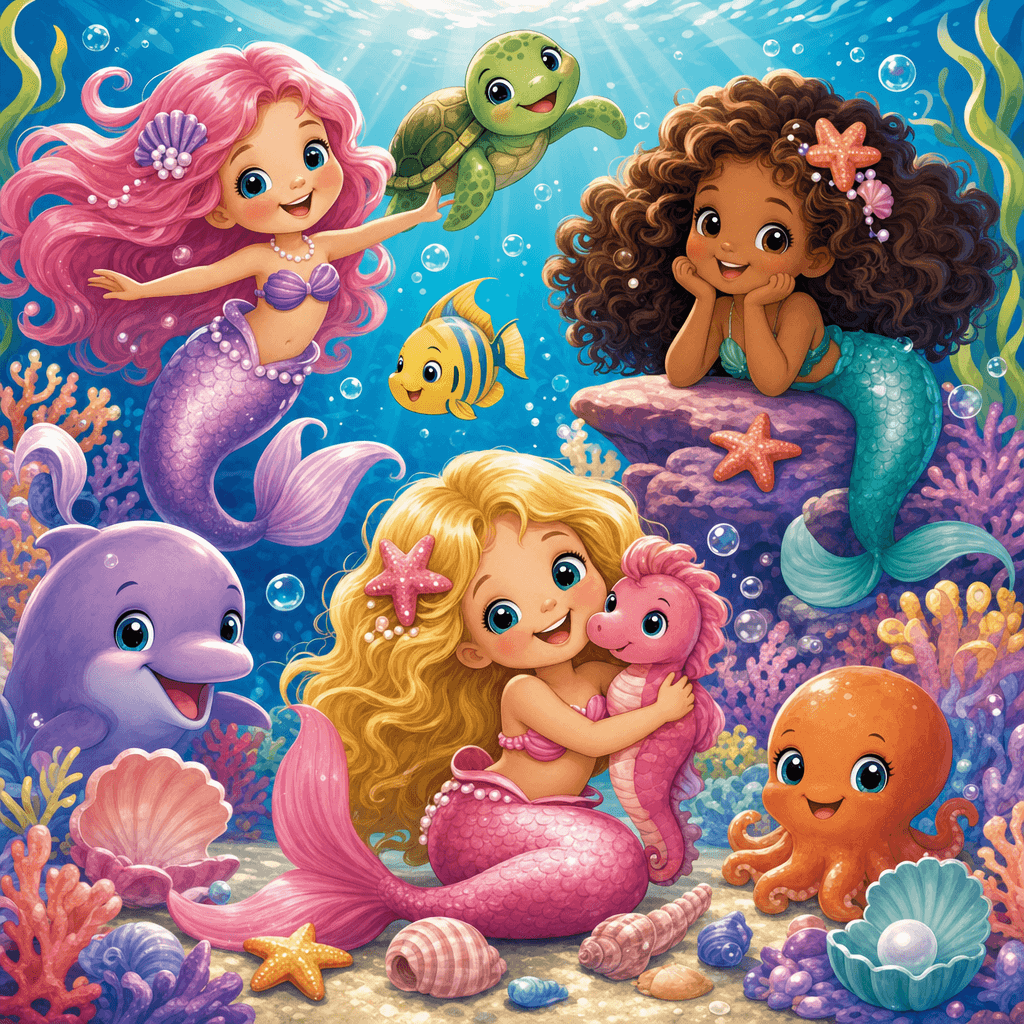 Cover of Mermaids and Under the Sea Coloring Book for Toddlers Ages 1-3