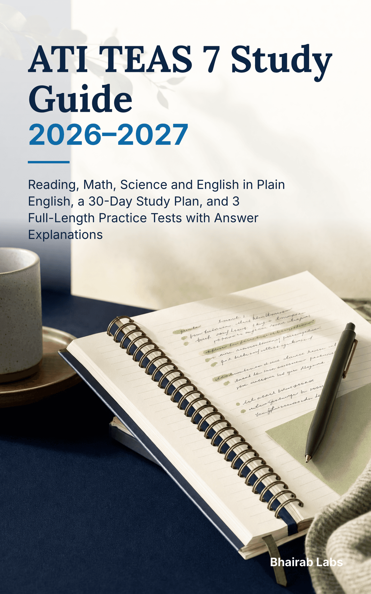 Cover of ATI TEAS 7 Study Guide 2026-2027