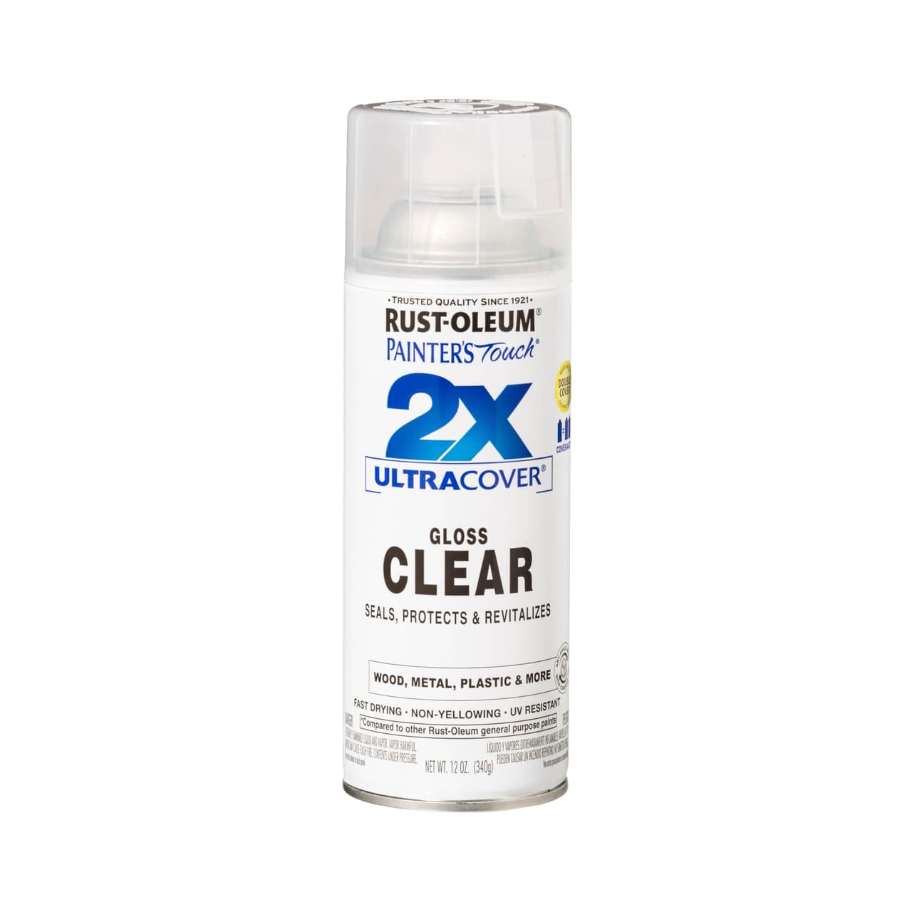 Rust-Oleum Painter's Touch 2X Ultra Cover Spray Paint, Gloss Clear