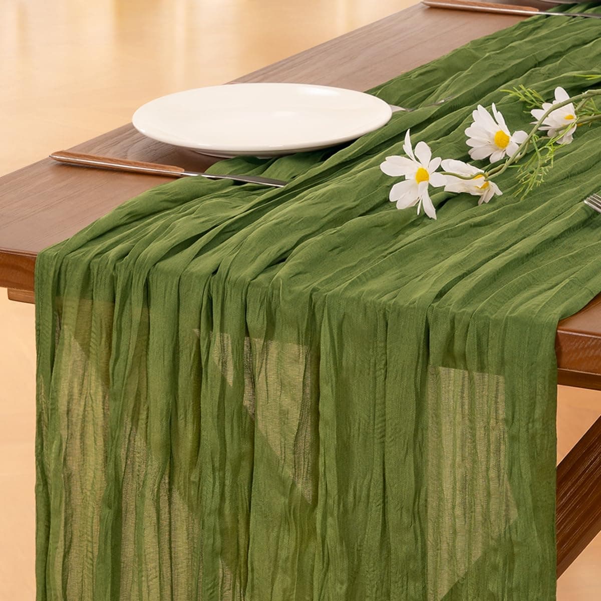 Cheesecloth Table Runner Fall Boho Wedding Birthday Party Home Decor