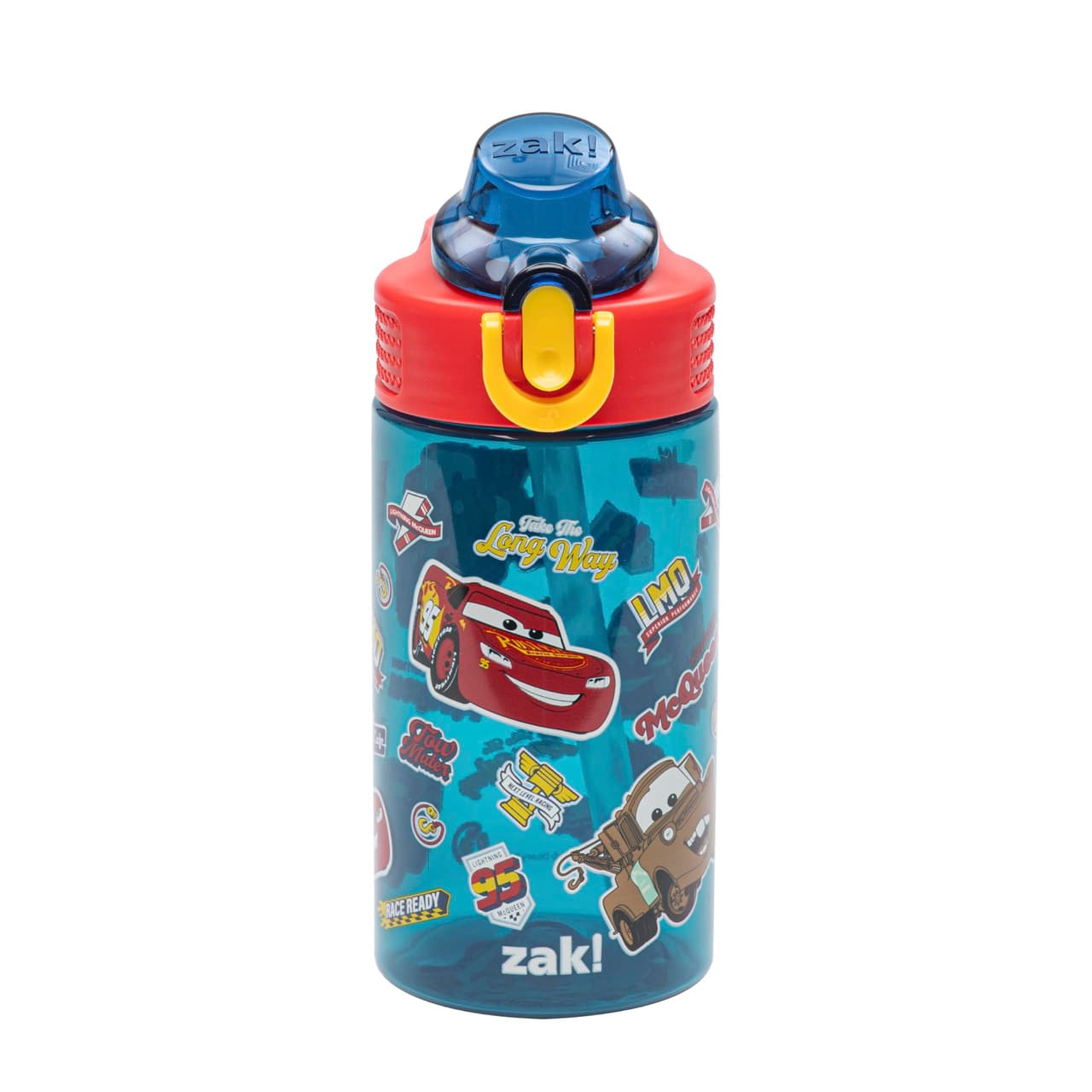 Zak Designs Disney Pixar Cars Sage 16oz Leak-Proof Straw Kids Water Bottle