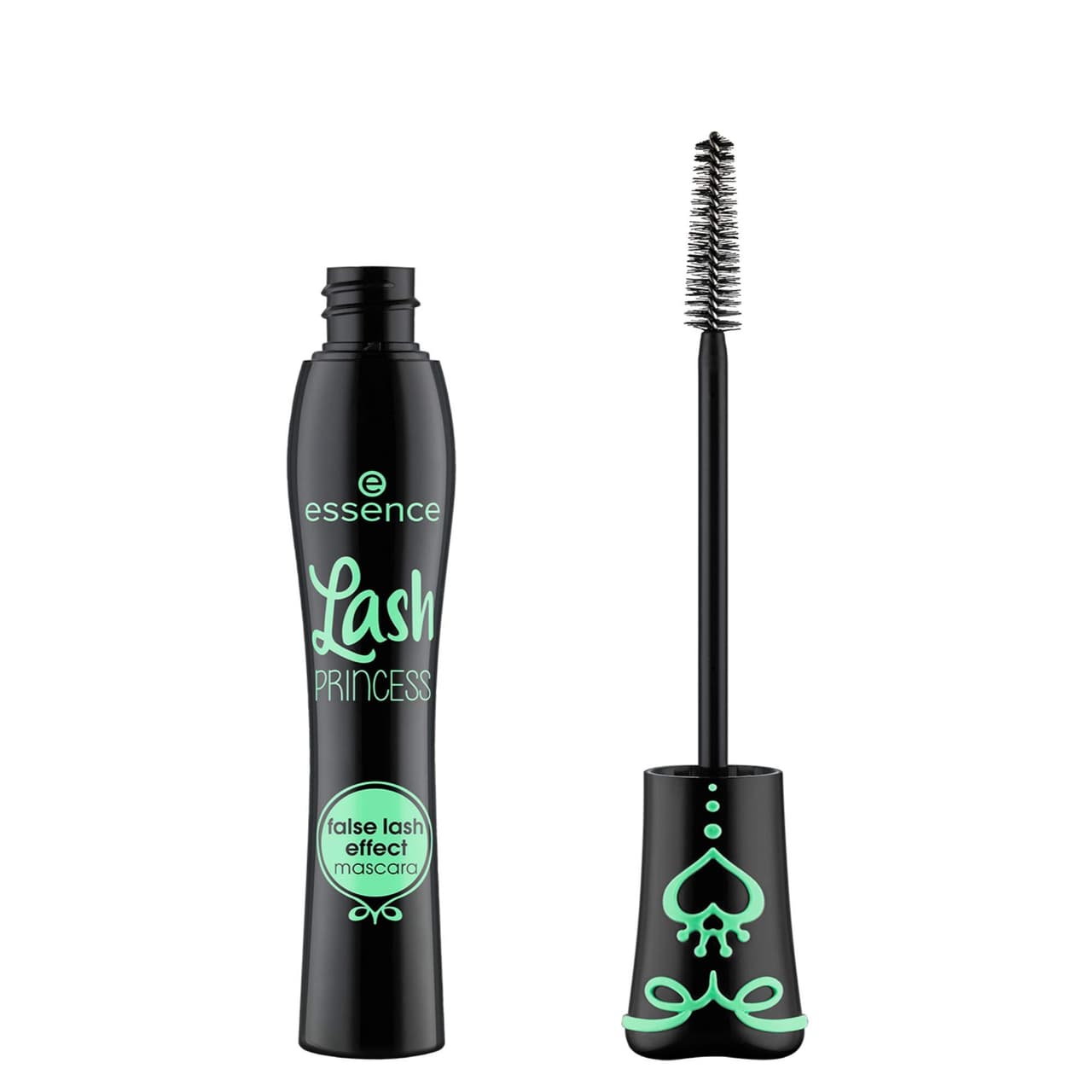 essence Lash PRINCESS false lash effect mascara, black, volumizing, curling, defining, lengthening, without microplastic particles, free of nanoparticle, without perfume, 1 pack (12ml)