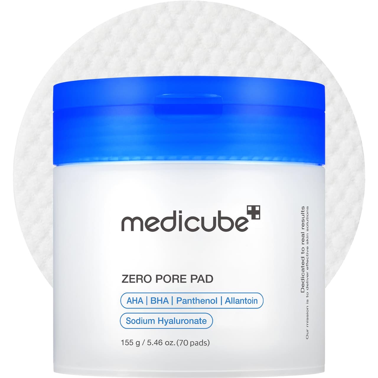 medicube Zero Pore Pad 2.0 | Double-Sided Toner Pads with 4.5% AHA & 0.45% BHA | For Pore Refinement and a Smooth Skin Complex | Ideal for All Skin Types | Korean Skin Care, 70 Pads (1 Pack)